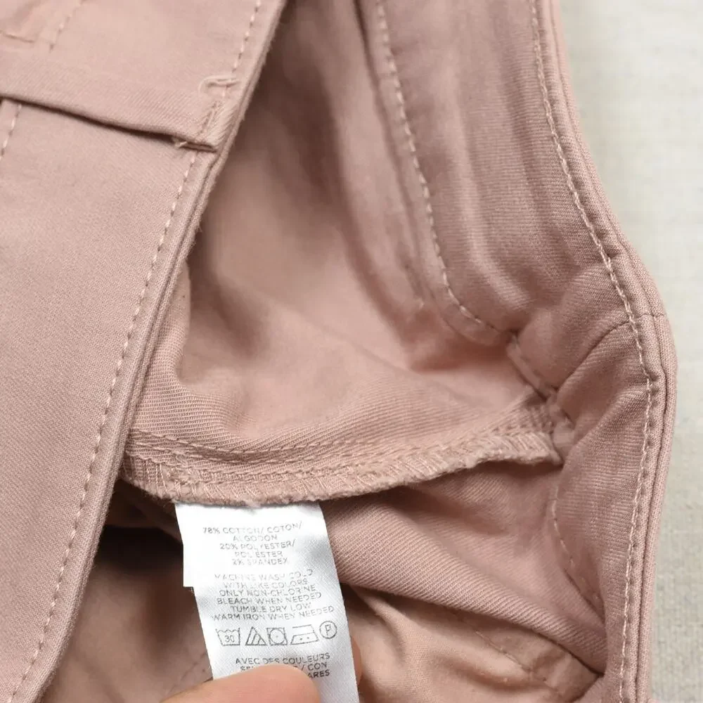 Loft Women Cargo Shorts Zip Solid Pockets Cotton Pink Size 8